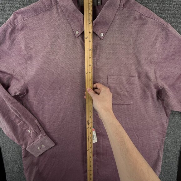 NWT Daniel Cremieux Long Sleeve Button Up Shirt Purple XL Cotton Blue X Print - Picture 3 of 16